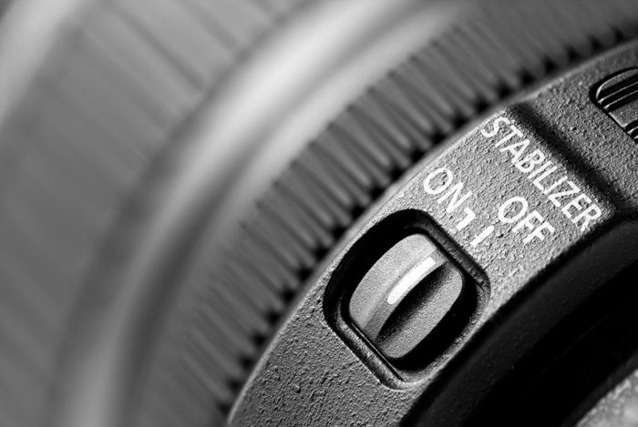 a closeup image of a camera lens stabilizer