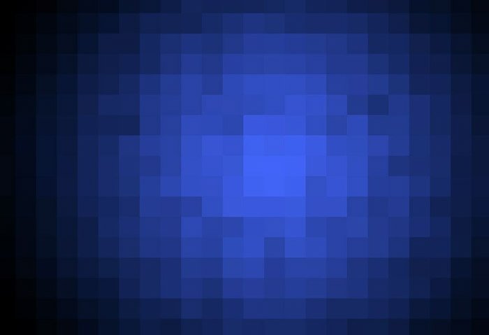 blue pixelated image