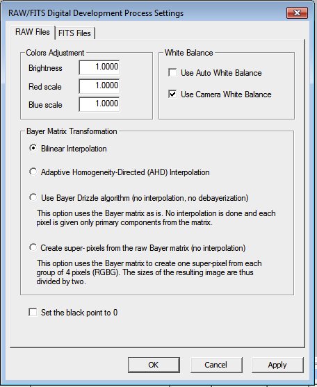 deep sky stacker interface