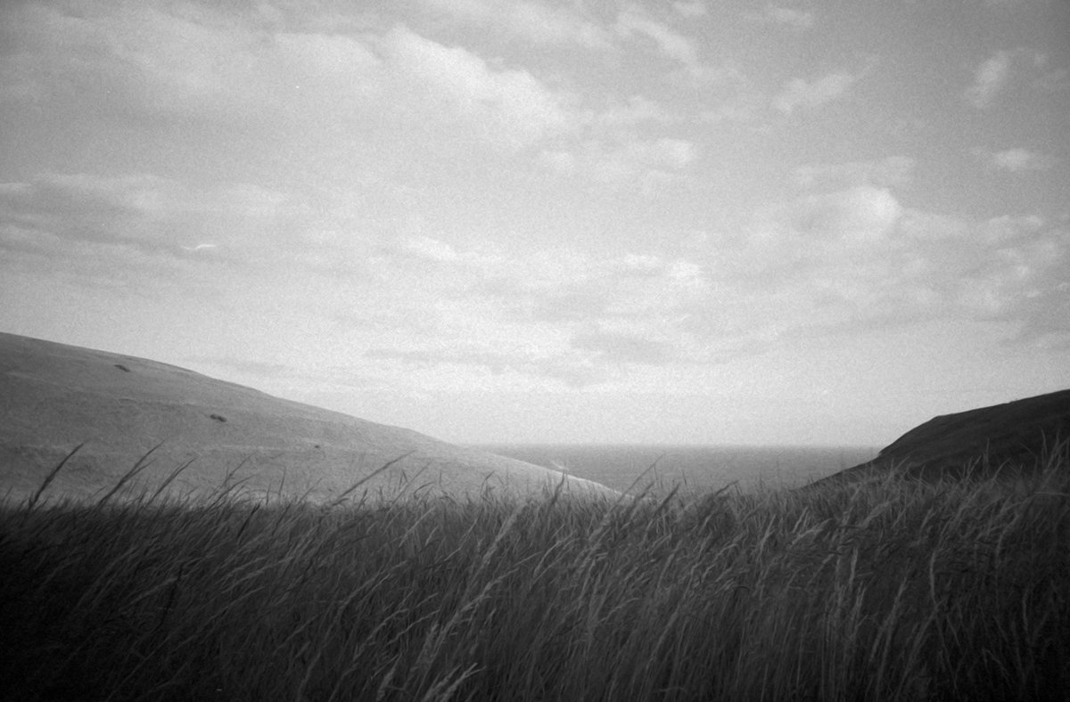 35mm film photo of a beach