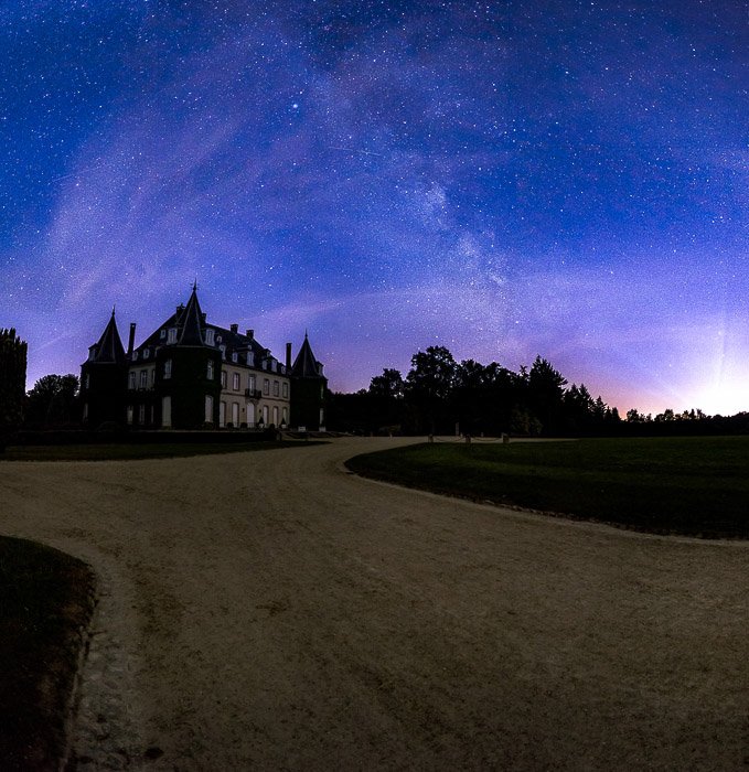 A night photo of the Chateau de la Hulpe, few miles from Brussels (Belgium)