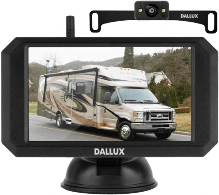 Dallux Wireless Backup Camera: 5″ Monitor, HD 1080P, Night Vision