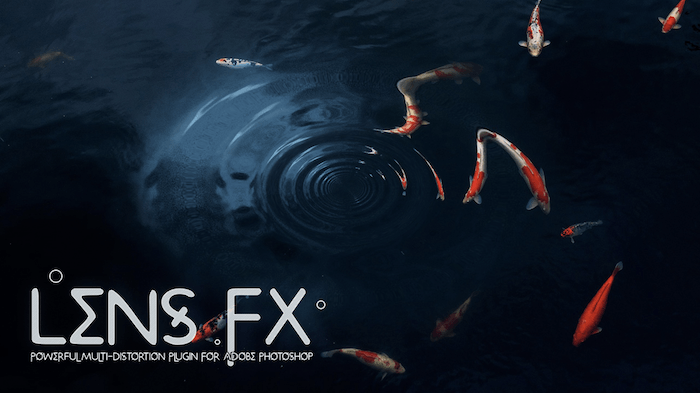 Screenshot of website for Lens FX free Photoshop plugin